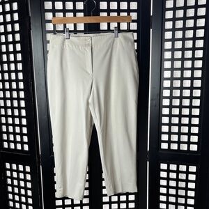🤍 Talbots Heritage Crop Pants Cream Beige Stretch Women's Petite 8P 🤍